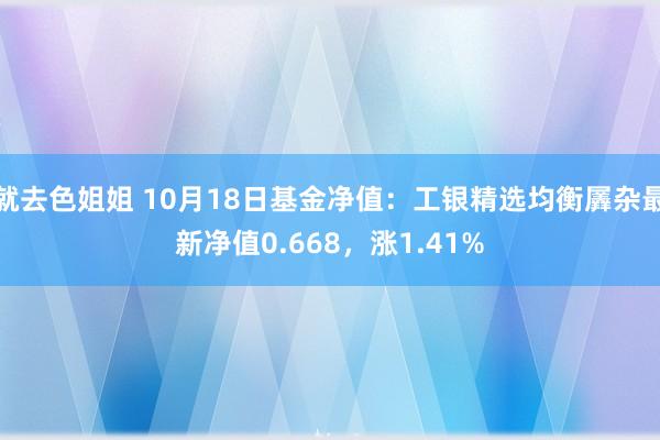 就去色姐姐 10月18日基金净值：工银精选均衡羼杂最新净值0.668，涨1.41%