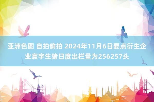 亚洲色图 自拍偷拍 2024年11月6日要点衍生企业寰宇生猪日度出栏量为256257头