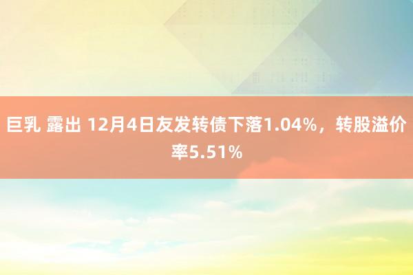 巨乳 露出 12月4日友发转债下落1.04%，转股溢价率5.51%